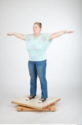 Whole Body Woman T poses Casual Average Studio photo references